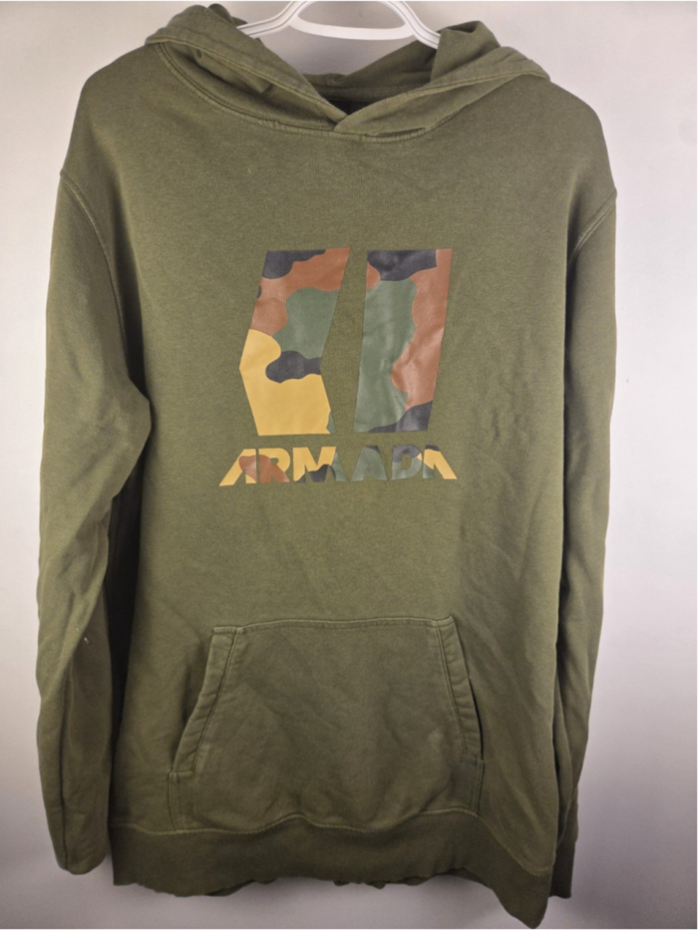 Armada Hoodies Green W Camo Logo LARGE